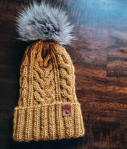 Yellow Cable Beanie